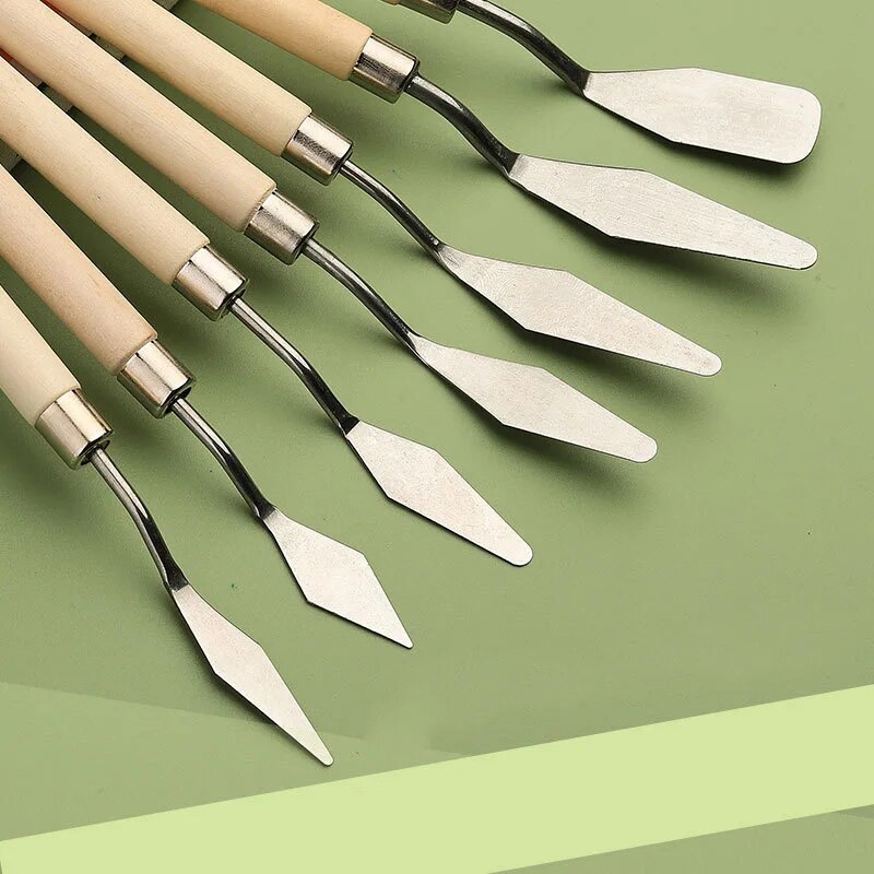 7 個ステンレス鋼油絵ナイフセットアーティストクラフトスパチ - Painting Knife Palette のレビューと価格