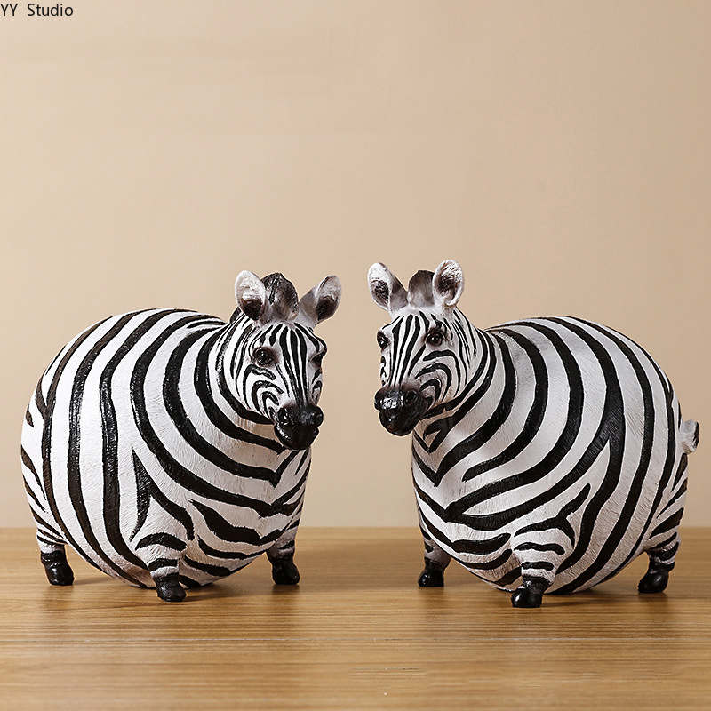 北欧クリエイティブ樹脂ゼブラ装飾品アート動物彫刻装飾品ホーム - Art Craft Zebra のレビューと価格