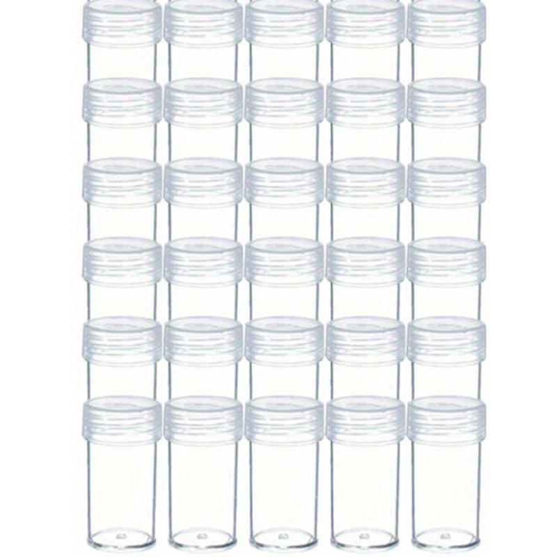 30個のプラスチック製透明収納ボトル、ダイヤモンドペインティ - Art Craft Organizer のレビューと価格
