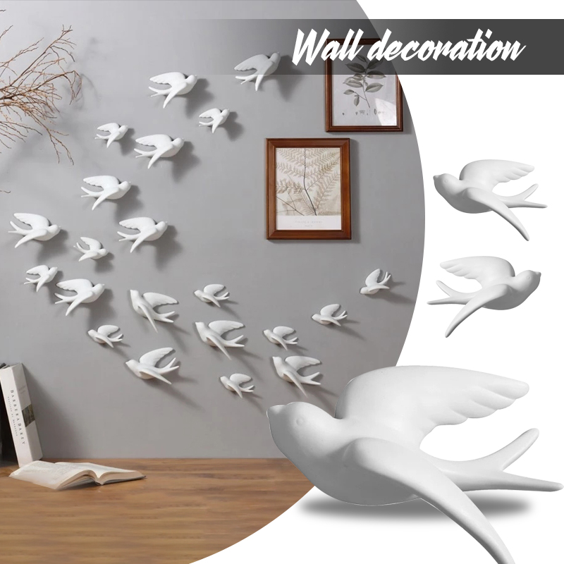 クリエイティブなセラミックの鳥の壁掛け,3D壁画,芸術的な装 - Art Craft Background のレビューと価格