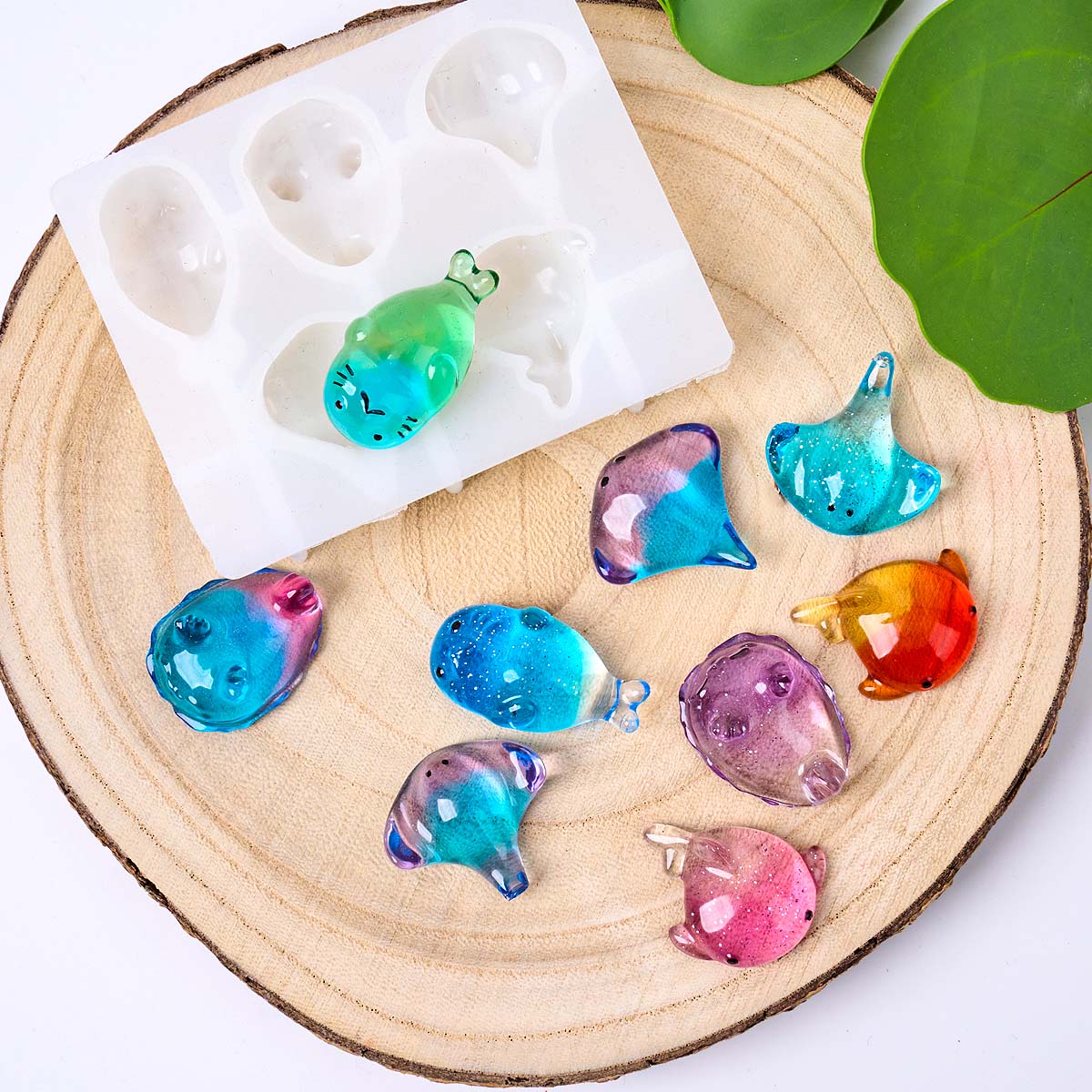 3Dヒーリング可愛いマンタ鯨シリコンモールドDIYキーホルダ - Art Craft Things のレビューと価格