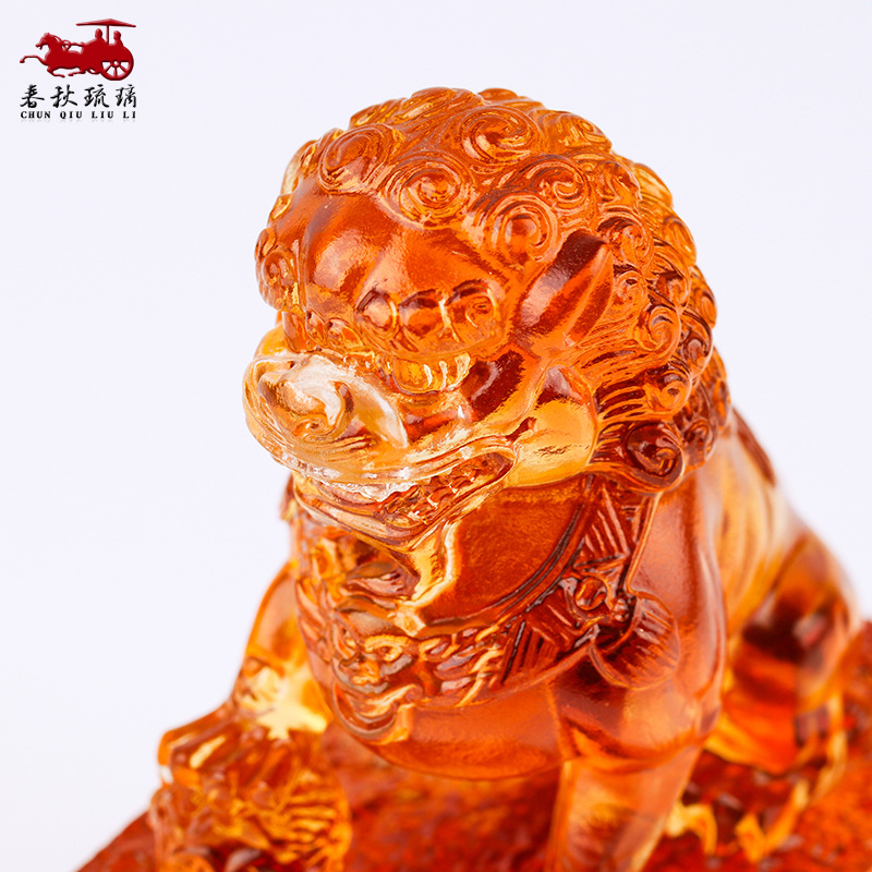創造的な着色された釉薬のライオンのアザラシの装飾、家の装飾、 - Art Craft Lion のレビューと価格