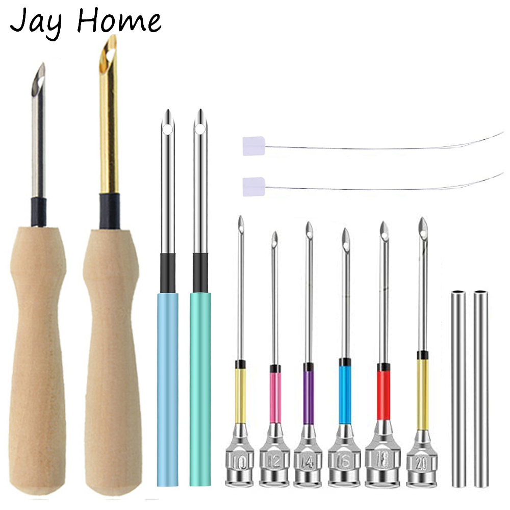 刺繍ステッチパンチ針突くクロスステッチツール編み針アート手作 - Punch Needle Kit のレビューと価格