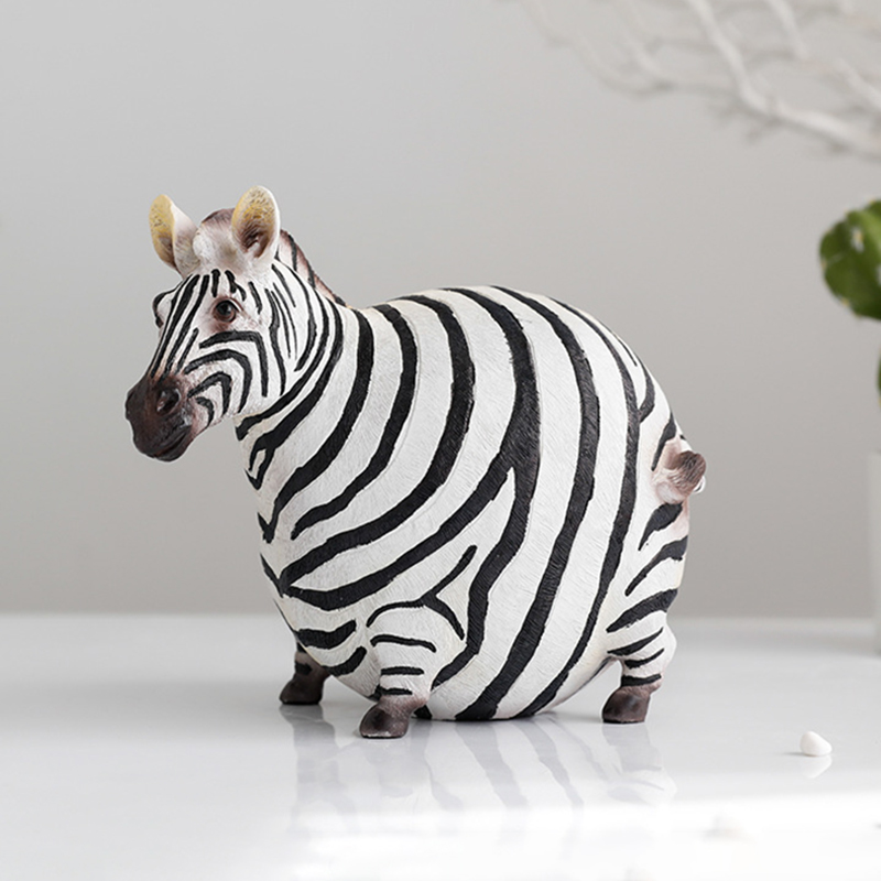 北欧クリエイティブ樹脂かわいい脂肪ゼブラ置物動物置物彫刻研究 - Art Craft Zebra のレビューと価格