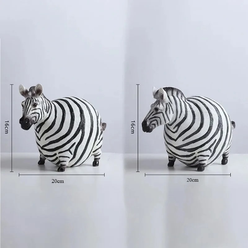 北欧クリエイティブ樹脂かわいい脂肪ゼブラ置物動物置物彫刻研究 - Art Craft Zebra のレビューと価格