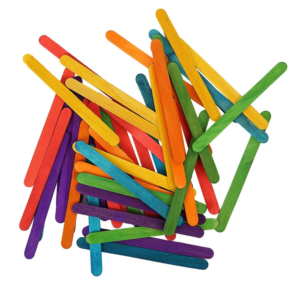 50本入り カラフルなアイスキャンディースティック クラフト - Art Craft Stick のレビューと価格