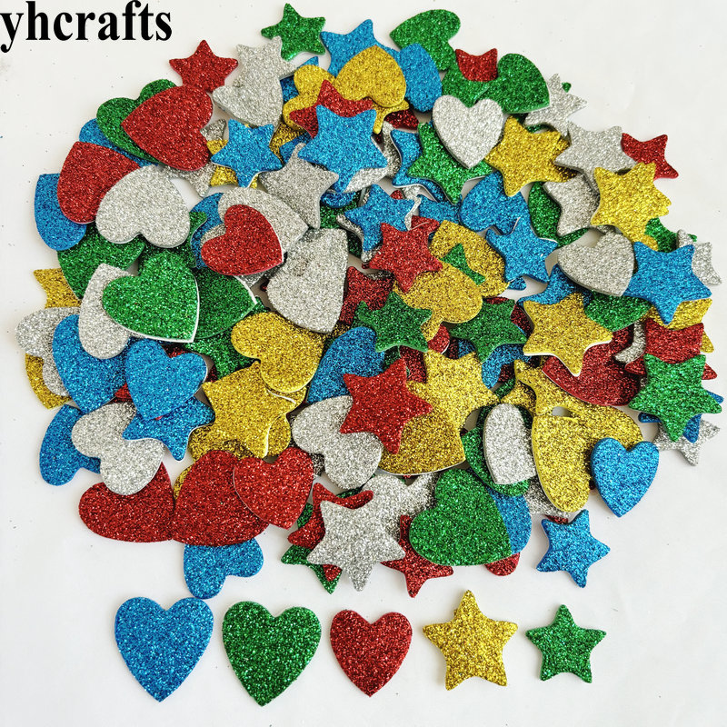 きらびやかな星とハートのフォームステッカー,クリスマスの室内 - Art Craft For Kindergarten のレビューと価格