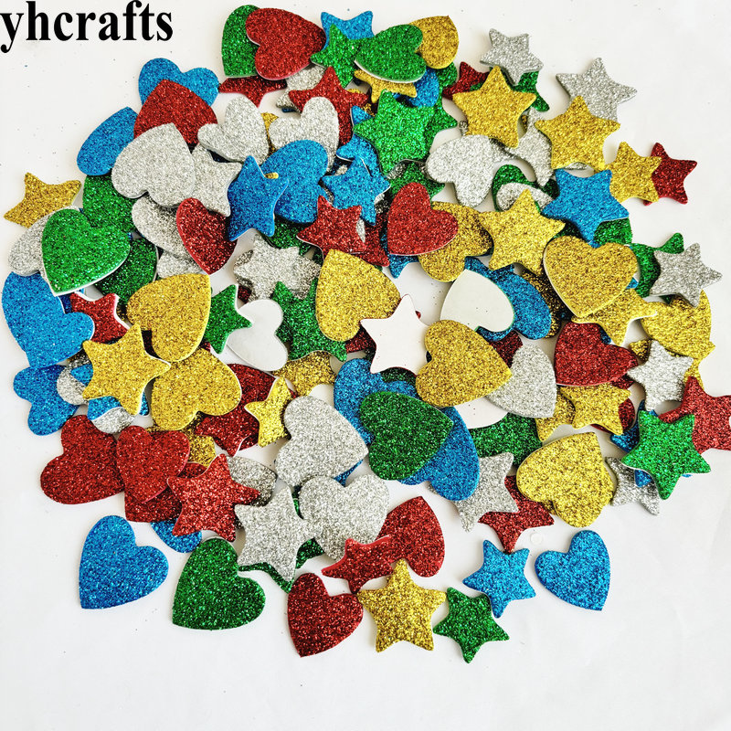 きらびやかな星とハートのフォームステッカー,クリスマスの室内 - Art Craft For Kindergarten のレビューと価格