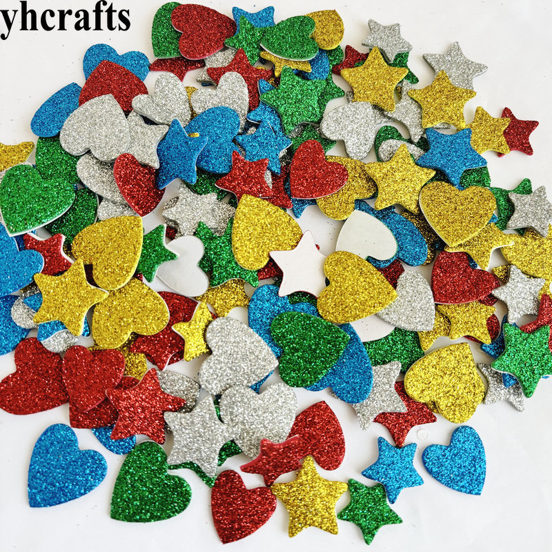 きらびやかな星とハートのフォームステッカー,クリスマスの室内 - Art Craft For Kindergarten のレビューと価格