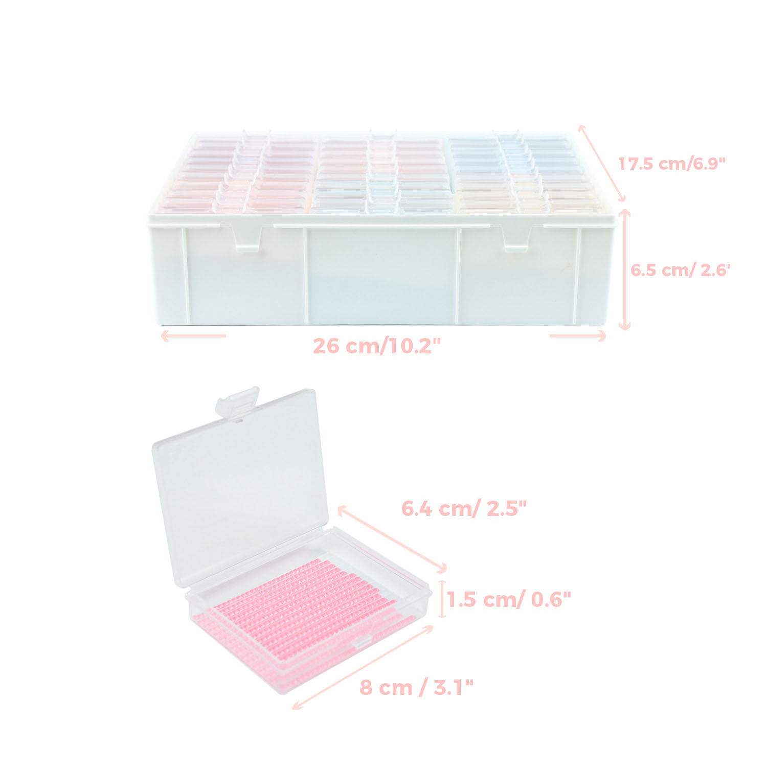 ダイヤモンドペインティングアートトレイセット、60個の収納ボ - Art Craft Organizer のレビューと価格
