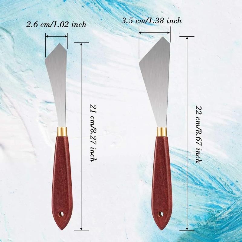 2 個のペイントナイフセットペイントミキシングスクレーパース - Painting Knife Palette のレビューと価格