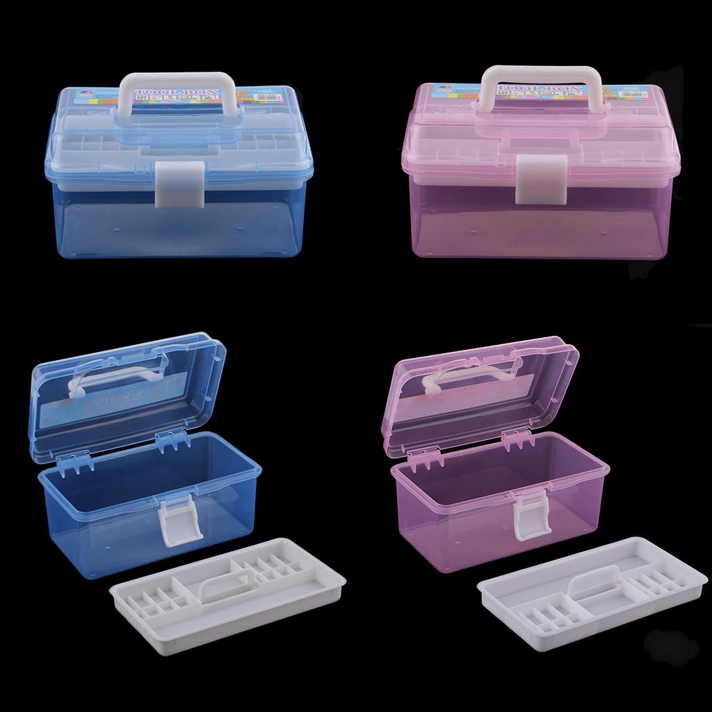 大容量アートクラフトオーガナイザーボックス二層プラスチック収 - Art Craft Organizer のレビューと価格