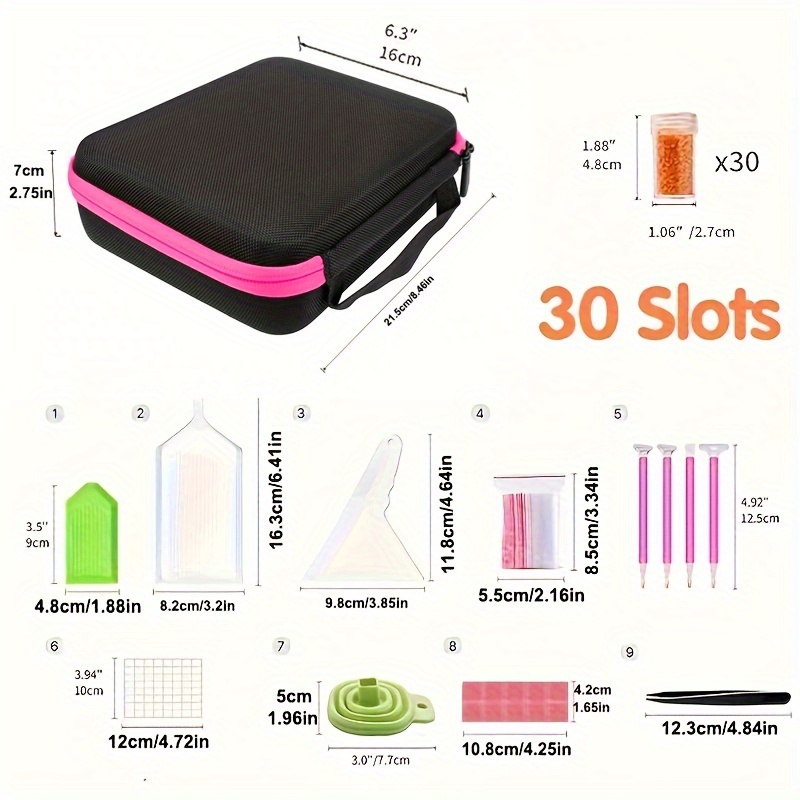 30/60/120グリッド ダイヤモンドペインティング収納ボ - Art Craft Organizer のレビューと価格