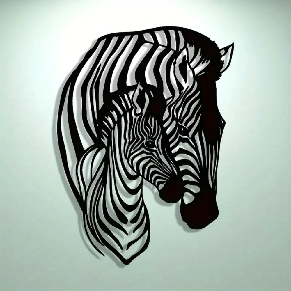 ブランドゼブラファミリーメタルウォールアートミニマリストアイ - Art Craft Zebra のレビューと価格