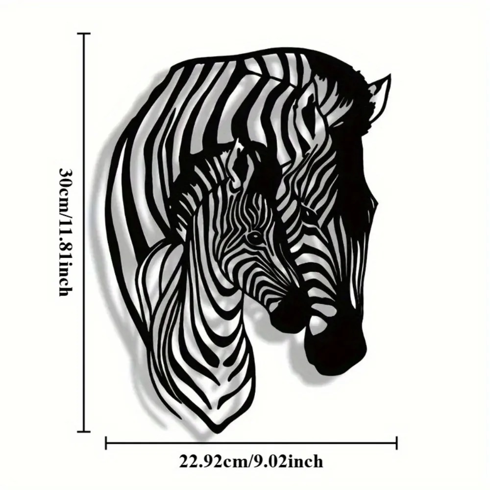 ブランドゼブラファミリーメタルウォールアートミニマリストアイ - Art Craft Zebra のレビューと価格