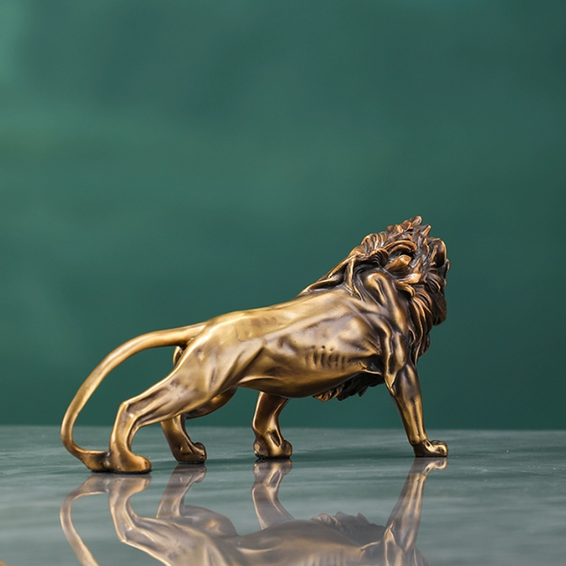 銅製のライオンの彫刻装飾品、真鍮工芸品、オフィスのデスクトッ - Art Craft Lion のレビューと価格