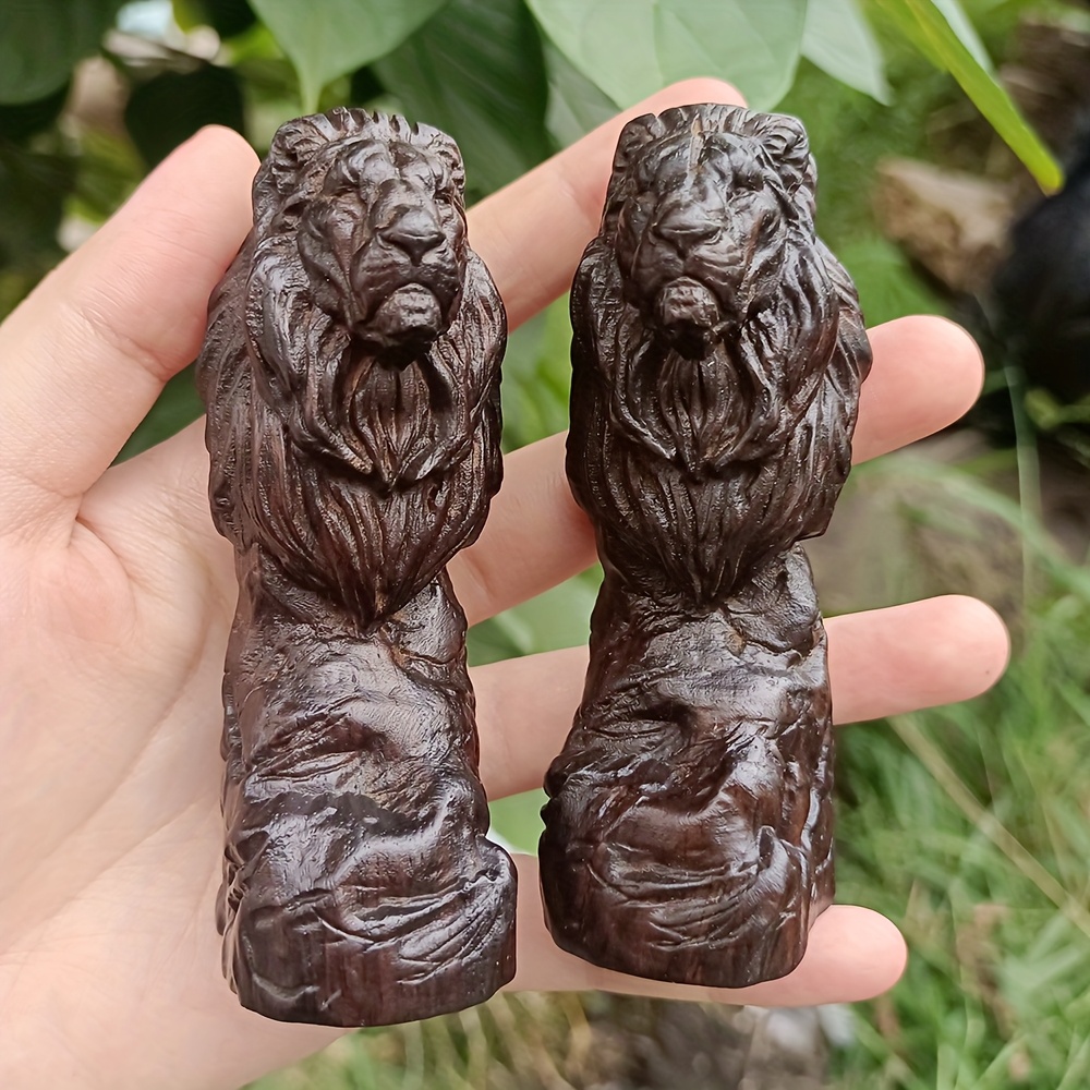 1個入り 3.7インチ 手彫り木製ライオンヘッドクラフトオー - Art Craft Lion のレビューと価格
