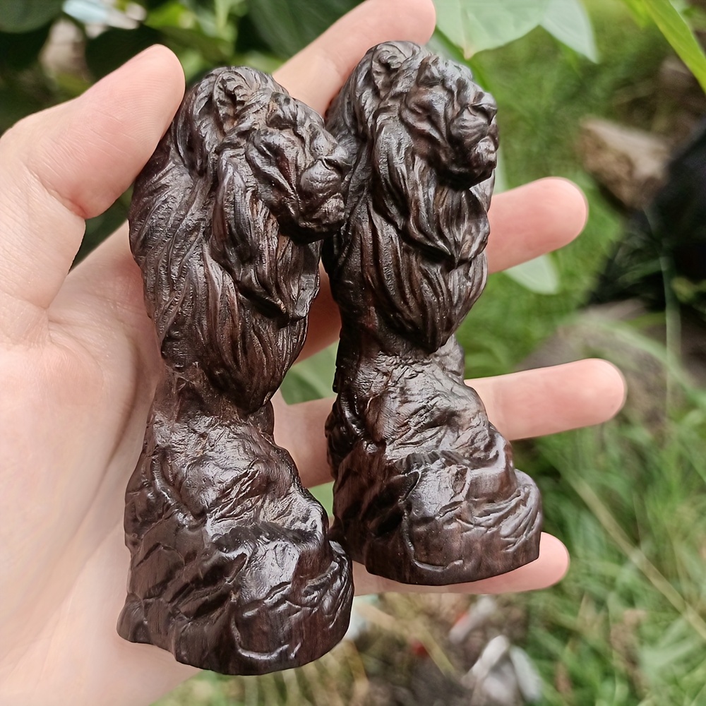 1個入り 3.7インチ 手彫り木製ライオンヘッドクラフトオー - Art Craft Lion のレビューと価格