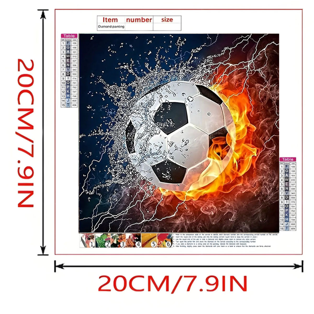サッカーダイヤモンドペインティングセット、DIY大人用フルダ - Art Craft Website のレビューと価格