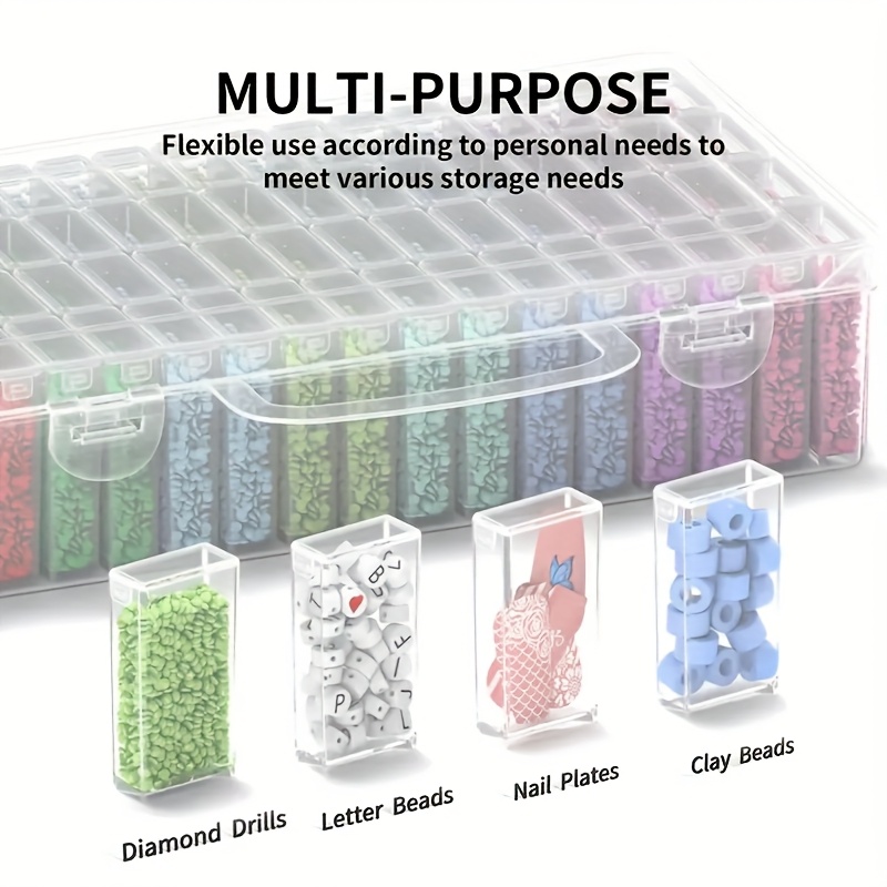 64グリッドクリアプラスチック収納ボックスセット、ダイヤモン - Art Craft Organizer のレビューと価格