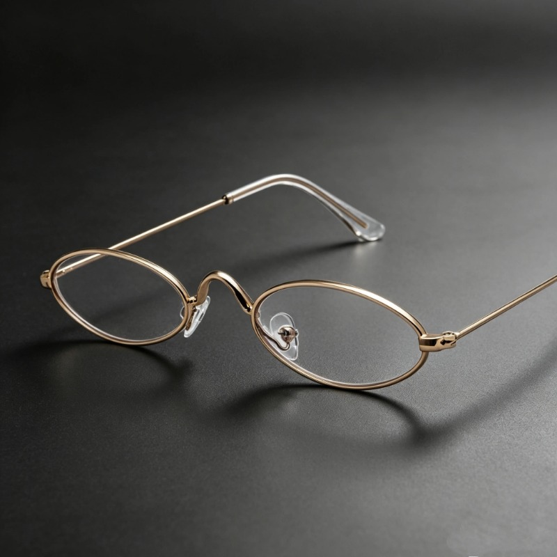 Y2K 小さな楕円形の金属メガネ女性女の子ヴィンテージ装飾眼 - Art Craft Glasses のレビューと価格