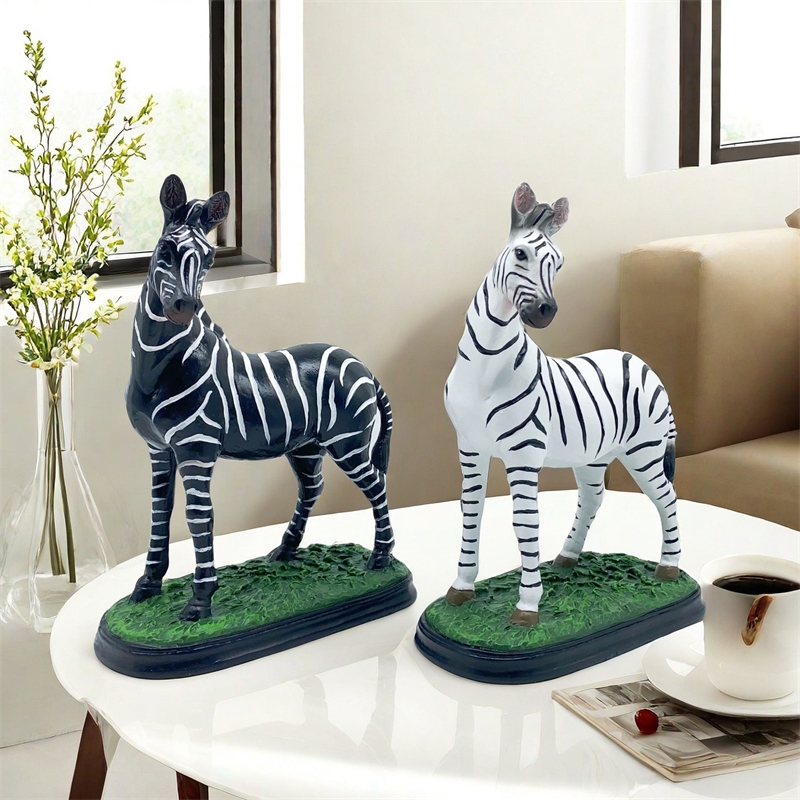 芸術的なゼブラ彫刻手作り樹脂クラフト玄関寝室リビングルーム研 - Art Craft Zebra のレビューと価格