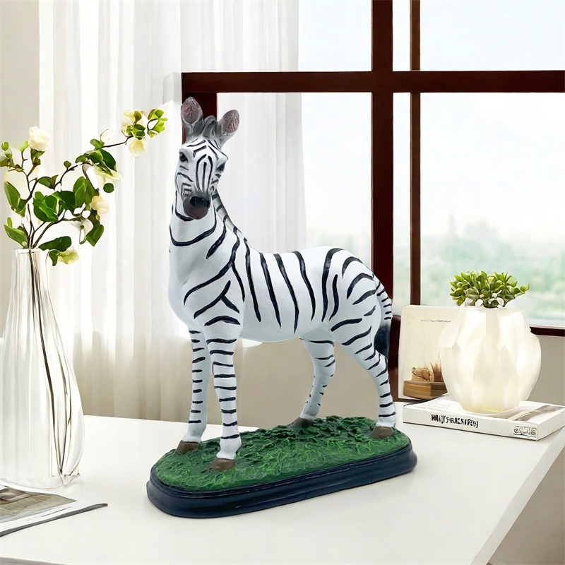 芸術的なゼブラ彫刻手作り樹脂クラフト玄関寝室リビングルーム研 - Art Craft Zebra のレビューと価格