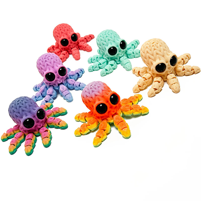 愛らしい 3D プリントタコ冷蔵庫マグネット可動ジョイント付 - Art Craft Magnet のレビューと価格