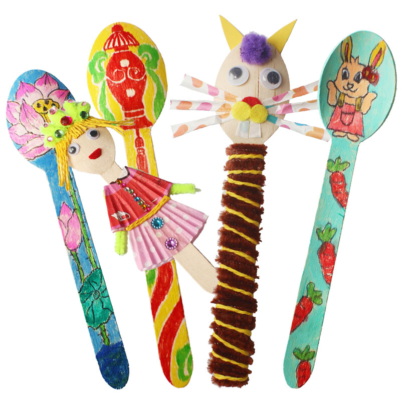 20 ピース/ロット。木のスプーン芸術と工芸品。早期学習教育 - Art Craft For Kindergarten のレビューと価格