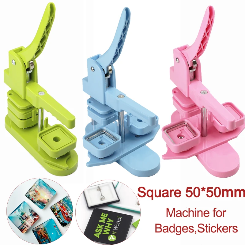 50x50mm角型バッジボタンメーカー、回転式ボタンプレス機 - Art Craft Magnet のレビューと価格