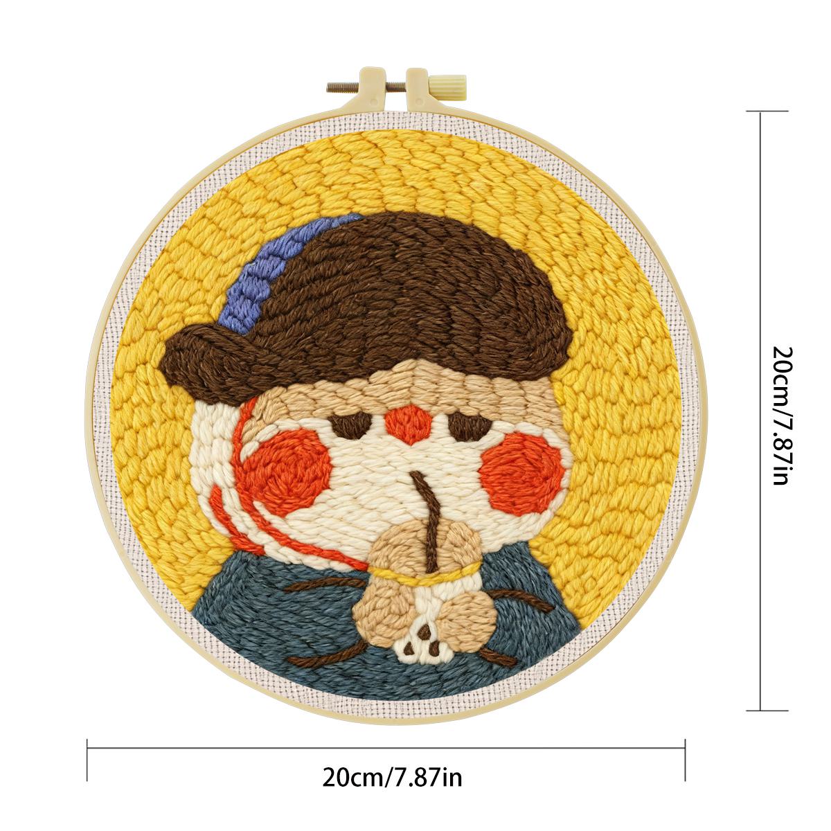 20X20CM/7.87インチ 動物柄 パンチニードル刺繍セ - Punch Needle Kit のレビューと価格