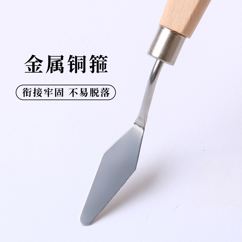 油絵用木製スクレーパー、ペイントパレットナイフ、アクリル絵具 - Painting Knife Palette のレビューと価格