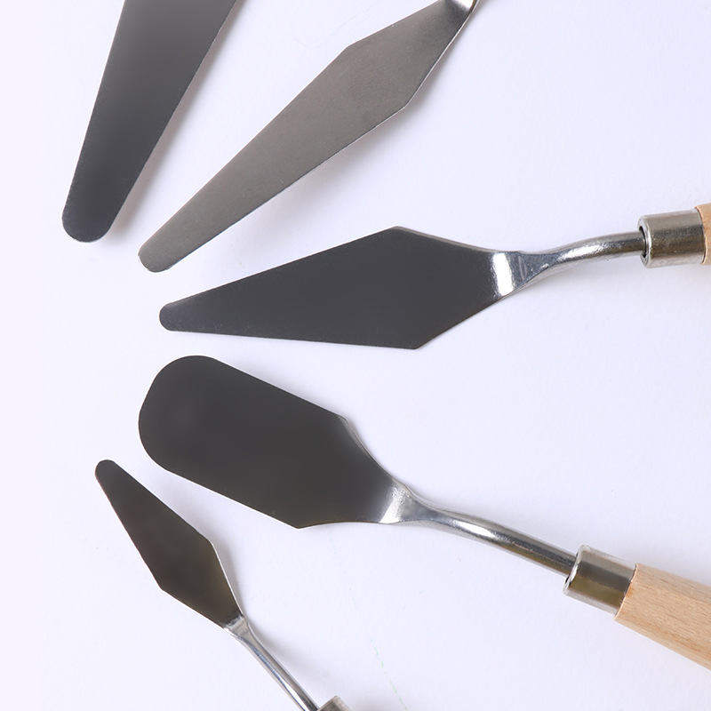 油絵用木製スクレーパー、ペイントパレットナイフ、アクリル絵具 - Painting Knife Palette のレビューと価格