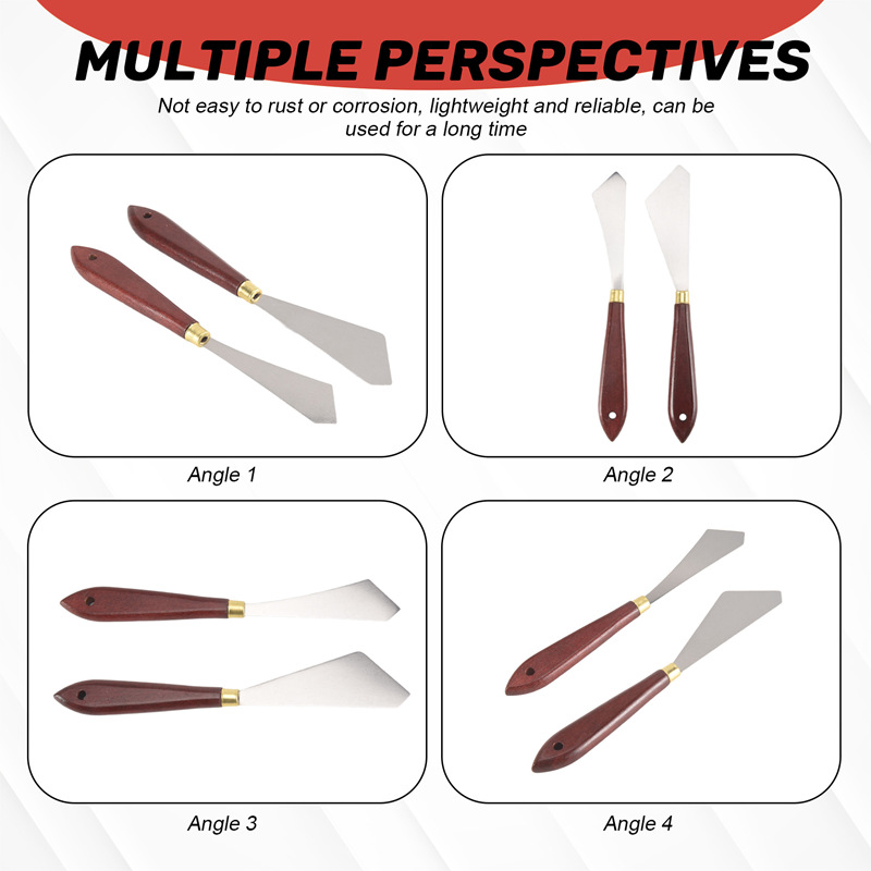 2 個ペイントスクレーパーナイフステンレス鋼ペイントミキシン - Painting Knife Palette のレビューと価格