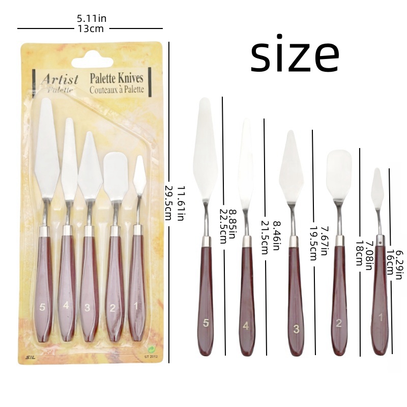 画材 グワッシュ絵の具 パレットナイフ スクレーパー アクリ - Painting Knife Palette のレビューと価格